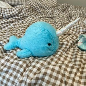 Jellycat London Baby Narwhal 9" Plush Stuffed Animal Toy With Tag